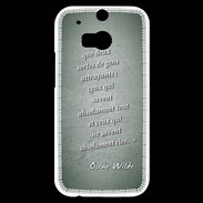 Coque HTC One M8s Gens attrayants Vert Citation Oscar Wilde