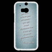 Coque HTC One M8s Gens attrayants Turquoise Citation Oscar Wilde
