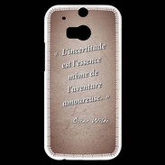 Coque HTC One M8s Incertitude Rouge Citation Oscar Wilde