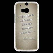 Coque HTC One M8s Incertitude Sepia Citation Oscar Wilde