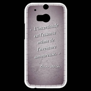 Coque HTC One M8s Incertitude Violet Citation Oscar Wilde