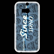 Coque HTC One M8s Since crane bleu 1980