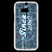 Coque HTC One M8s Since crane bleu 1982