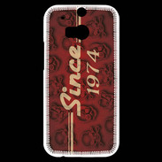 Coque HTC One M8s Since crane rouge 1974
