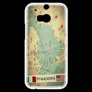 Coque HTC One M8s Débarquement Normandie Carte ZG