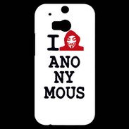 Coque HTC One M8s I love anonymous