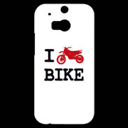 Coque HTC One M8s I love bike