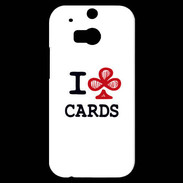 Coque HTC One M8s I love Cards Club
