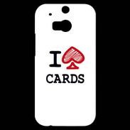 Coque HTC One M8s I love Cards spade