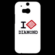 Coque HTC One M8s I love Diamond