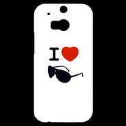 Coque HTC One M8s I love Lunette Fun 2