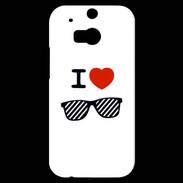 Coque HTC One M8s I love Lunette Fun 3
