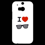 Coque HTC One M8s I love Lunette Fun 4