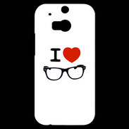 Coque HTC One M8s I love Lunette 