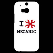 Coque HTC One M8s I love Mecanic