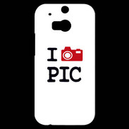 Coque HTC One M8s I love Pic