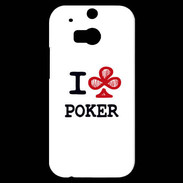 Coque HTC One M8s I love Poker Club