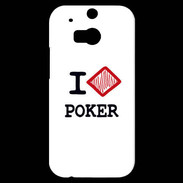 Coque HTC One M8s I love Poker Diamond