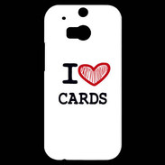 Coque HTC One M8s I love Poker Heart
