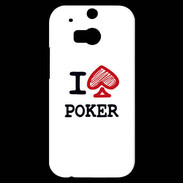 Coque HTC One M8s I love Poker Spade