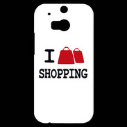 Coque HTC One M8s I love Shopping