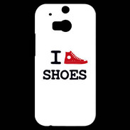 Coque HTC One M8s I love Shoes