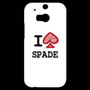 Coque HTC One M8s I love Spade