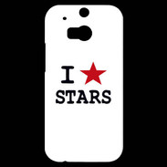 Coque HTC One M8s I love Stars