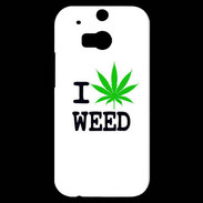Coque HTC One M8s I love Weed