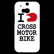 Coque HTC One M8s i love Cross Motor