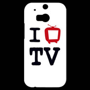 Coque HTC One M8s I love TV
