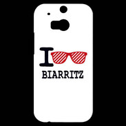 Coque HTC One M8s I love Biarritz 2