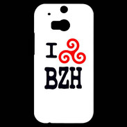 Coque HTC One M8s I love BZH 2