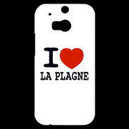 Coque HTC One M8s I love La Plagne