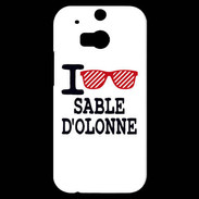 Coque HTC One M8s I love Sable d'Olonne 2