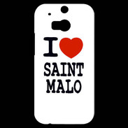 Coque HTC One M8s I love Saint Malo