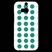 Coque HTC One M8s pois vert d'eau