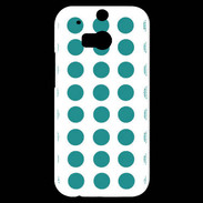 Coque HTC One M8s pois bleu clair