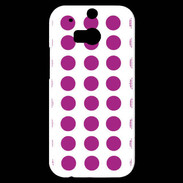 Coque HTC One M8s pois framboise