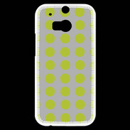 Coque HTC One M8s pois gris & vert