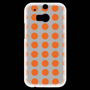 Coque HTC One M8s pois gris & orange