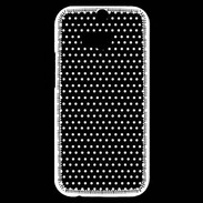 Coque HTC One M8s pois noir & blanc