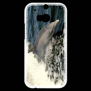 Coque HTC One M8s Coque Dauphin et vague
