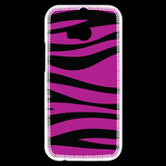 Coque HTC One M8s zèbre rose & noir