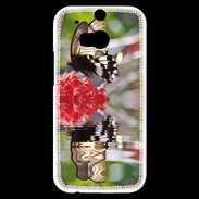 Coque HTC One M8s DP Papillon mirroir