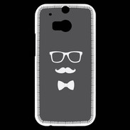Coque HTC One M8s moustache & noeud 2
