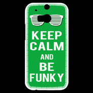 Coque HTC One M8s Keep Calm Funky Vert