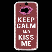 Coque HTC One M8s Keep calm Girl Brique
