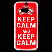 Coque HTC One M8s Keep Calm Rouge
