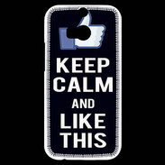 Coque HTC One M8s Keep Calm Like This Noir